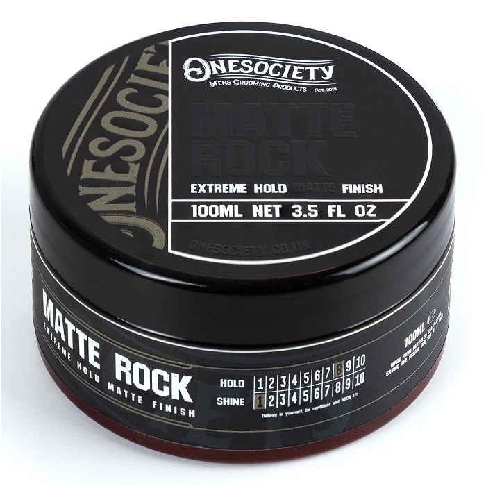 High-grade Barber Wholesale styling paste-like styling crème, Strong and pliable hold with a very matte almost invisible finish that will hold, thicken and increase the fullness of hair. Matte Rock.